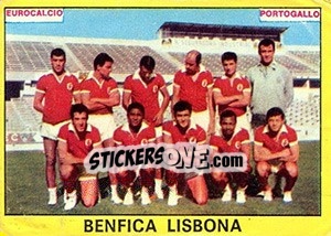 Figurina Benfica Lisbona - Calciatori 1966-1967 - Panini