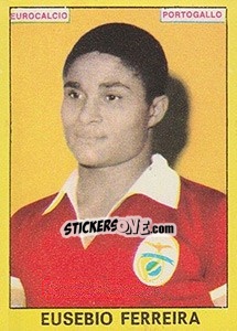 Sticker Eusebio Ferreira - Calciatori 1966-1967 n. 466 - Panini