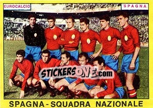 Figurina Spagna - Squadra Nazionale - Calciatori 1966-1967 - Panini
