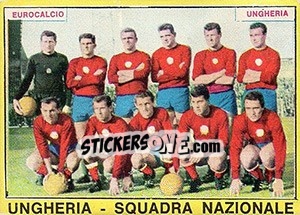 Sticker Ungheria - Squadra Nazionale - Calciatori 1966-1967 - Panini