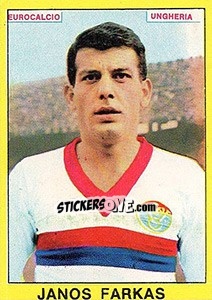 Figurina Janos Farkas - Calciatori 1966-1967 - Panini