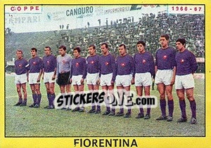 Sticker Fiorentina - Squadra - Calciatori 1966-1967 - Panini