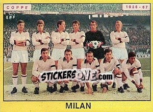 Sticker Milan - Squadra - Calciatori 1966-1967 - Panini