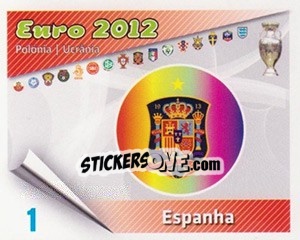 Sticker Insígnia - Caricaturas Euro 2012 - Atlantico