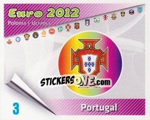 Sticker Insígnia - Caricaturas Euro 2012 n. 3 - Atlantico