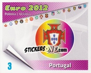 Sticker Insígnia - Caricaturas Euro 2012 - Atlantico