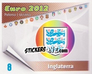 Cromo Insígnia - Caricaturas Euro 2012 - Atlantico
