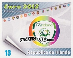 Cromo Insígnia - Caricaturas Euro 2012 - Atlantico