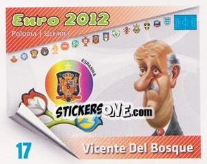Sticker Vicente Del Bosque - Caricaturas Euro 2012 n. 17 - Atlantico