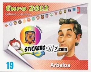 Sticker Alvaro Arbeloa - Caricaturas Euro 2012 - Atlantico