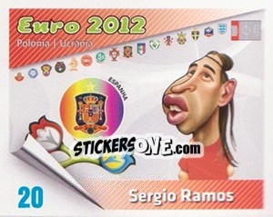 Sticker Sergio Ramos - Caricaturas Euro 2012 n. 20 - Atlantico