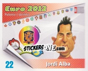 Cromo Jordi Alba - Caricaturas Euro 2012 - Atlantico