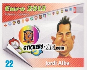 Sticker Jordi Alba - Caricaturas Euro 2012 n. 22 - Atlantico