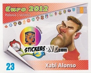 Sticker Xabi Alonso - Caricaturas Euro 2012 n. 23 - Atlantico