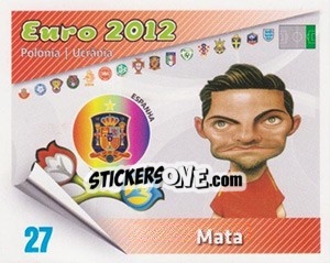 Sticker Juan Mata - Caricaturas Euro 2012 n. 27 - Atlantico