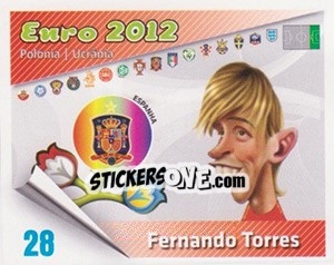 Sticker Fernando Torres - Caricaturas Euro 2012 n. 28 - Atlantico