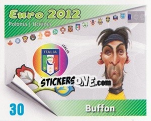 Sticker Gianluigi Buffon - Caricaturas Euro 2012 n. 30 - Atlantico