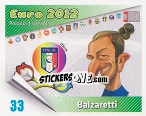 Sticker Balzaretti - Caricaturas Euro 2012 n. 33 - Atlantico