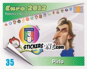 Sticker Pirlo - Caricaturas Euro 2012 n. 35 - Atlantico