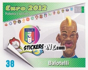 Sticker Balotelli - Caricaturas Euro 2012 - Atlantico