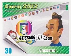 Sticker Cassano - Caricaturas Euro 2012 n. 39 - Atlantico