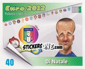 Sticker Di Natale - Caricaturas Euro 2012 n. 40 - Atlantico
