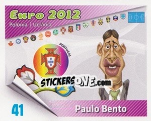 Cromo Paulo Bento - Caricaturas Euro 2012 - Atlantico