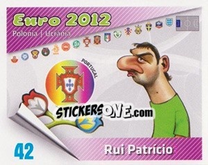 Sticker Rui Patrício - Caricaturas Euro 2012 n. 42 - Atlantico