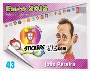 Sticker João Pereira - Caricaturas Euro 2012 - Atlantico