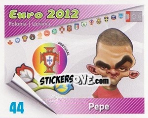 Figurina Pepe - Caricaturas Euro 2012 - Atlantico