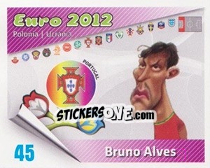 Cromo Bruno Alves - Caricaturas Euro 2012 - Atlantico