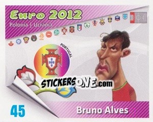 Sticker Bruno Alves - Caricaturas Euro 2012 n. 45 - Atlantico