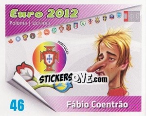 Sticker Fábio Coentrão - Caricaturas Euro 2012 n. 46 - Atlantico
