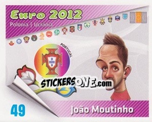 Cromo João Moutinho - Caricaturas Euro 2012 - Atlantico