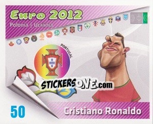 Sticker Cristiano Ronaldo - Caricaturas Euro 2012 n. 50 - Atlantico