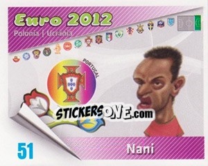 Sticker Nani - Caricaturas Euro 2012 - Atlantico