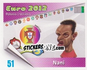 Sticker Nani - Caricaturas Euro 2012 n. 51 - Atlantico