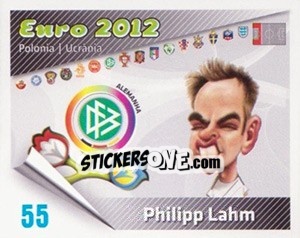 Figurina Philipp Lahm - Caricaturas Euro 2012 - Atlantico