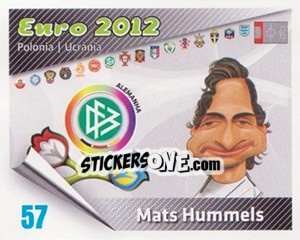 Sticker Mats Hummels - Caricaturas Euro 2012 n. 57 - Atlantico