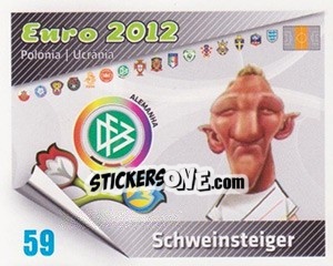 Sticker Schweinsteiger - Caricaturas Euro 2012 - Atlantico