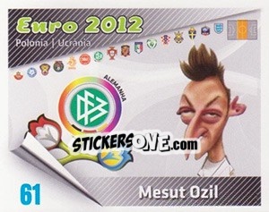 Sticker Mesut Ozil - Caricaturas Euro 2012 - Atlantico