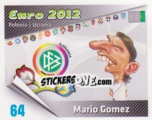 Cromo Mario Gomez - Caricaturas Euro 2012 - Atlantico