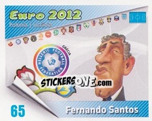 Sticker Fernando Santos - Caricaturas Euro 2012 - Atlantico