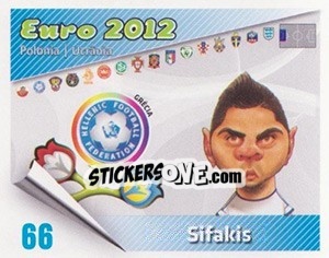 Cromo Sifakis - Caricaturas Euro 2012 n. 66 - Atlantico