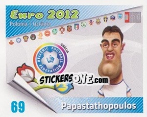 Cromo Papastathopoulos - Caricaturas Euro 2012 - Atlantico