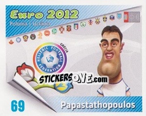 Sticker Papastathopoulos - Caricaturas Euro 2012 n. 69 - Atlantico