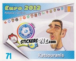 Sticker Katsouranis - Caricaturas Euro 2012 - Atlantico
