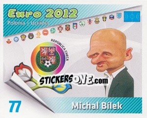 Sticker Michal Bilek - Caricaturas Euro 2012 - Atlantico