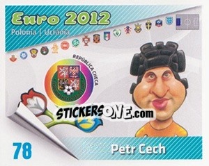 Sticker Petr Cech - Caricaturas Euro 2012 n. 78 - Atlantico