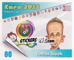Sticker Tomas Sivok - Caricaturas Euro 2012 - Atlantico